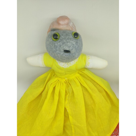 Vintage 3 in 1 Cloth Doll Red Riding Hood Grandma Wolf Topsy Turvy Story Telling - Picture 8 of 16